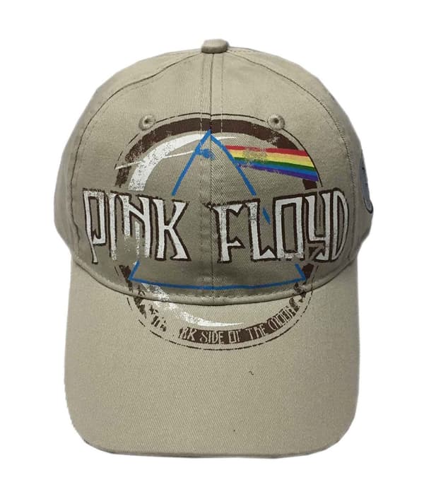 Pink Floyd Baseball Cap Dark Side of the Moon Album Distressed Official Sand One Size