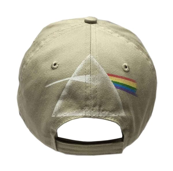 Pink Floyd Baseball Cap Dark Side of the Moon Album Distressed Sand Strapback Taglia unica