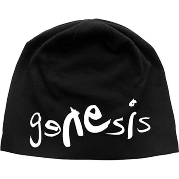 Genesis Beanie Hat classic Band Logo Official Black jersey print One Size