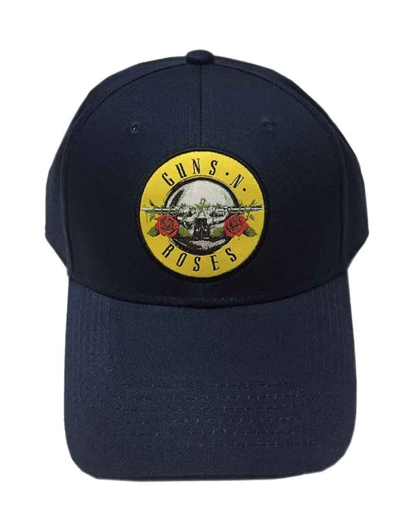Guns N Roses Baseball Cap Circle Logo Official Navy Blue Strapback One Size