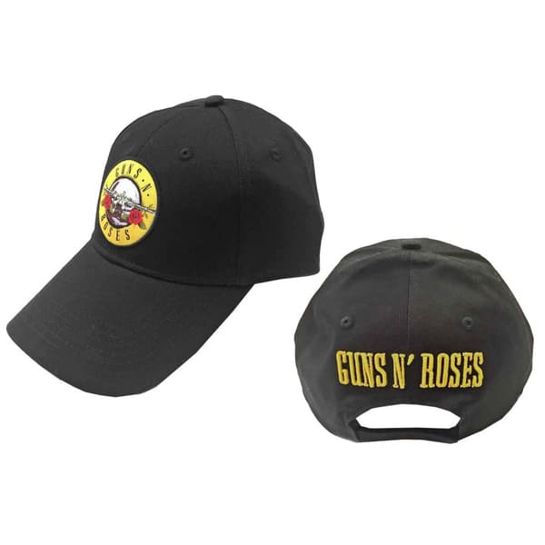 Guns N Roses Baseball Cap Classic Band Logo Official Black Strapback One Size