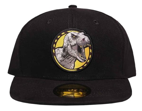 Jurassic Park Baseball Cap T-Rex Logo Official Black Snapback One Size