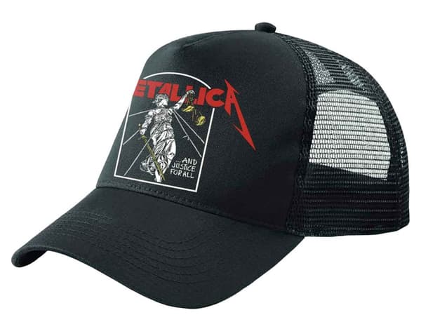 Metallica Baseball Cap And Justice for All Official Black Snapback Trucker One Size