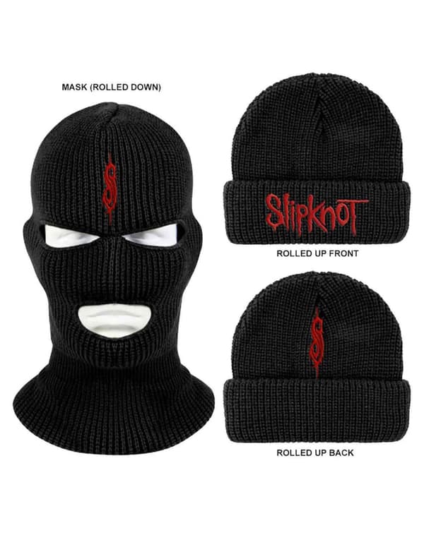 Slipknot Beanie Hat Mask Classic Band Logo Official Black One Size