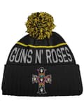 Miniatyrbild 1 av 2: Guns N Roses Beanie Hat Appetite Cross Band Logo Official Black Bobble One Size