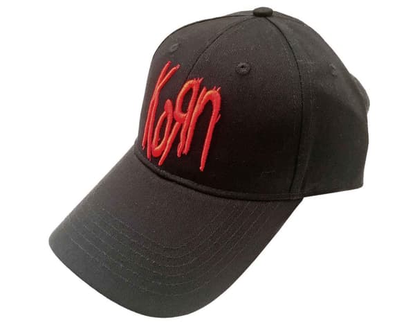 Korn Baseball Cap Band Logo Official Black Unisex Strapback One Size