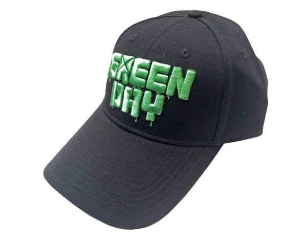 Green Day Baseball Cap Dripping Band Logo Official Black Unisex Taglia unica