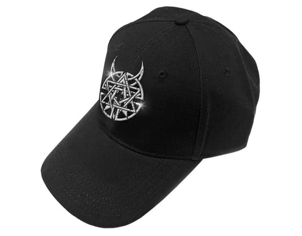 Disturbed Baseball Cap Icon Silver Band Logo Official Black Unisex Snapback Taglia unica