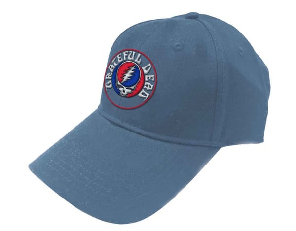 Grateful Dead Baseball Cap Steal Your Face Band Logo Official Denim Blue Unisex One Size
