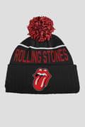 Miniatyrbild 2 av 3: Rolling Stones Bobble Beanie Hat Classic Tongue Band Logo Official Black One Size