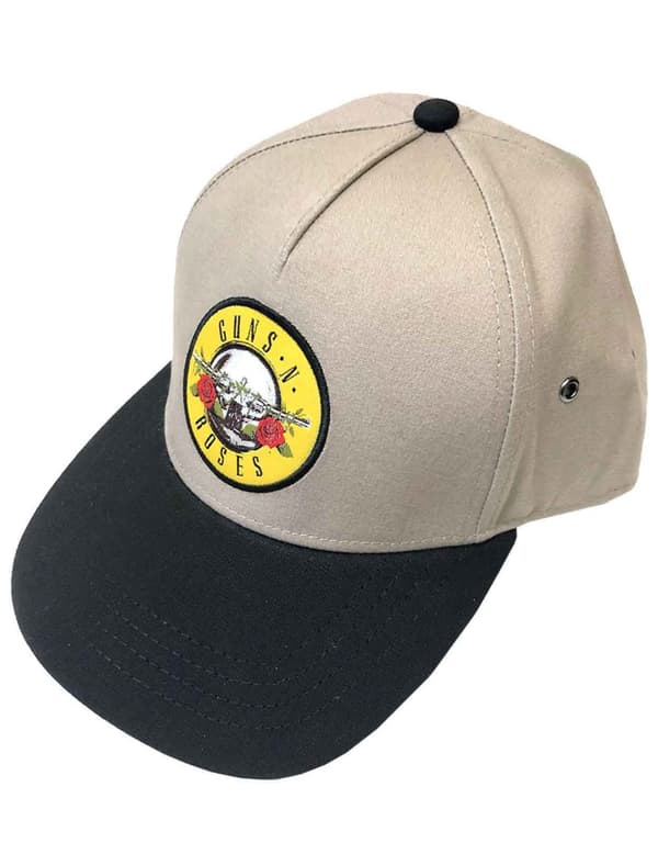 Guns N Roses Baseball Cap Circle Classic Band Logo Official Sand Snapback One Size