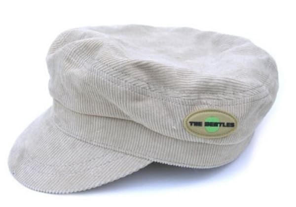 The Beatles Cord Hat Beige Help Apple Band Logo Official Retro Beige Small 55 cm