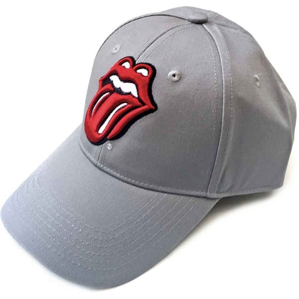 The Rolling Stones Baseball Cap Classic Tongue Band Logo Grey Official One Size