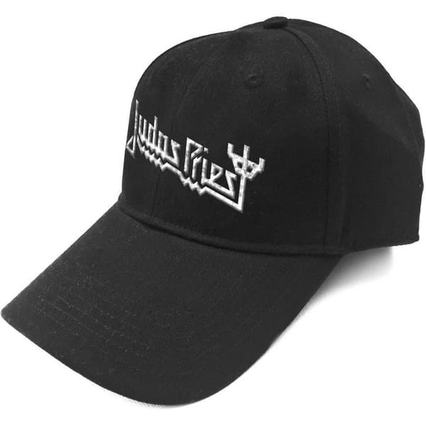 Judas Priest Baseball Cap Band Logo Sonic Silver Official Black Strapback One Size