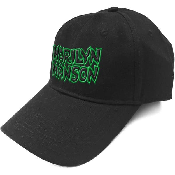 Marilyn Manson Baseball Cap Band Logo say10 Official Black Strapback One Size