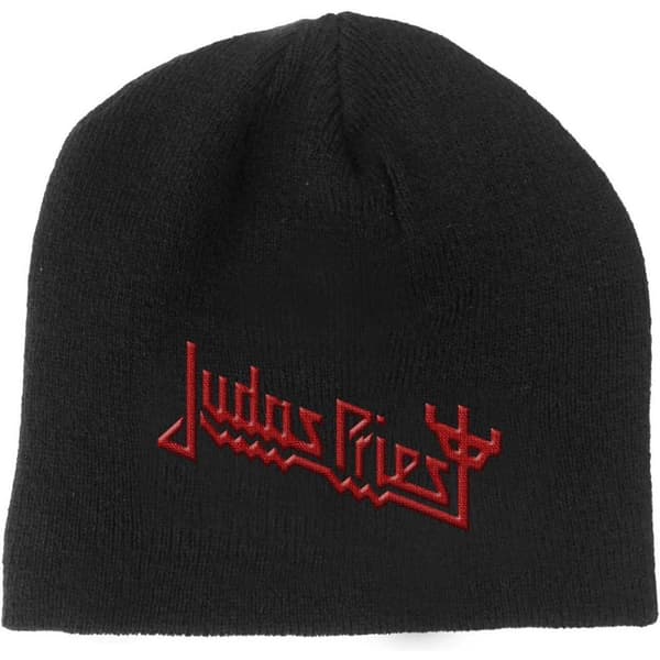 Judas Priest Beanie Hat Fork Band Logo Firepower Official Black One Size