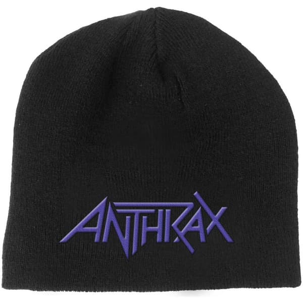 Anthrax Beanie Hat Band Logo Amongst the Living Official Black One Size