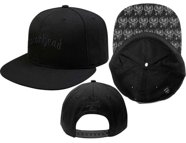 Motorhead Baseball Cap Band Logo Warpig brim Official Black snapback One Size