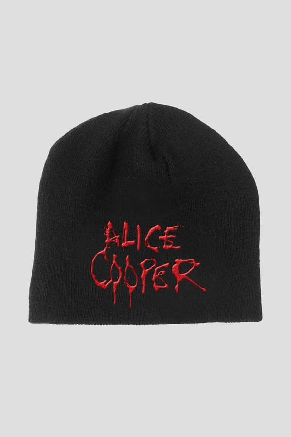 Alice Cooper Beanie Hat Dripping Band Logo Schools Out Official Black One Size