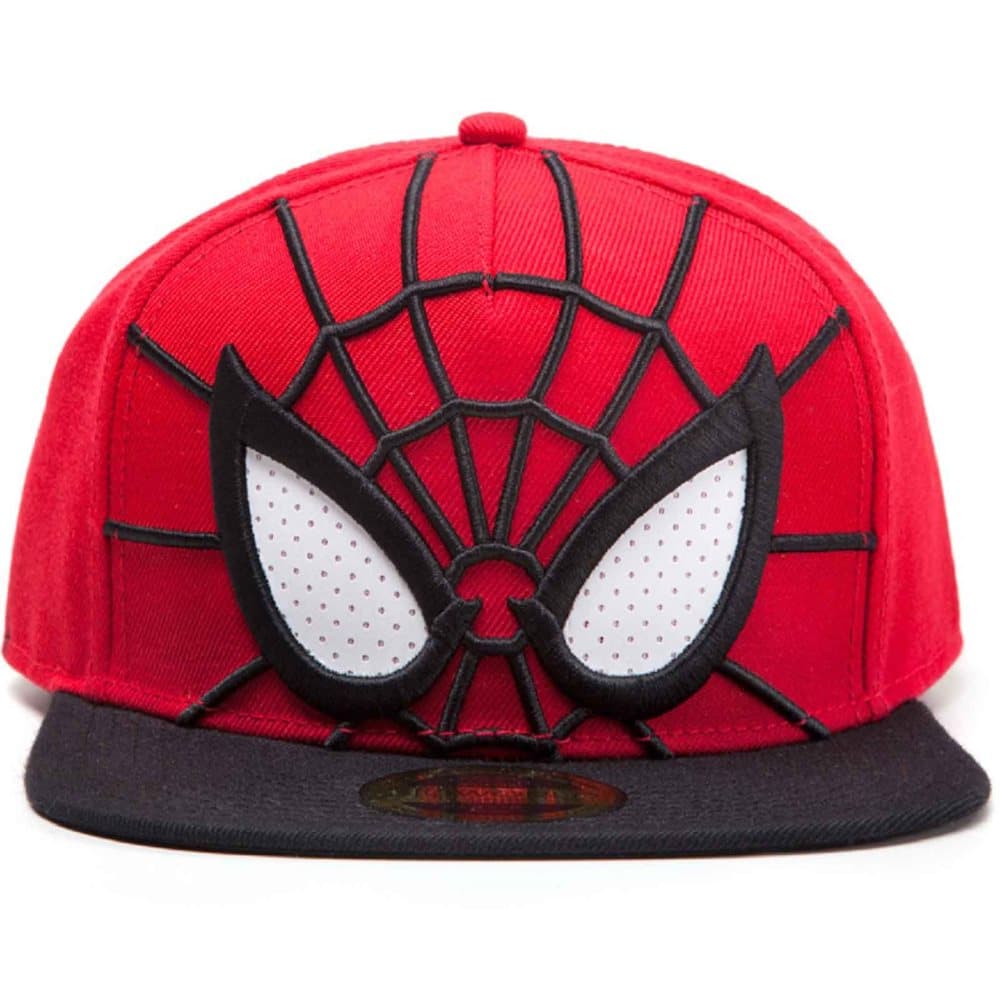 Spiderman Baseball Cap 3D Mesh Eyes logo Official Marvel Red snapback One Size