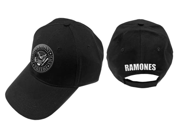 Ramones Baseball Cap Presidential Seal Band Logo Official Black Strapback One Size