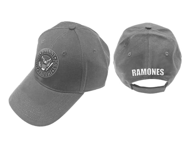 Ramones Baseball Cap Presidential Seal Band Logo Official Silver Grey Strapback One Size