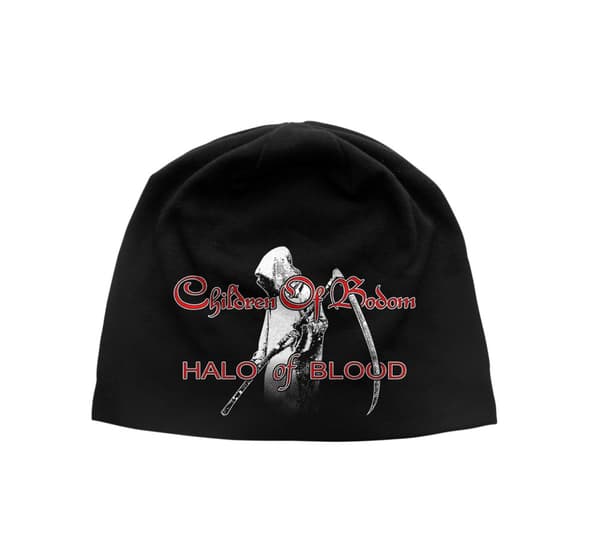 Children of Bodom Beanie Hat Halo of Blood Reaper Logo Official Black jersey One Size