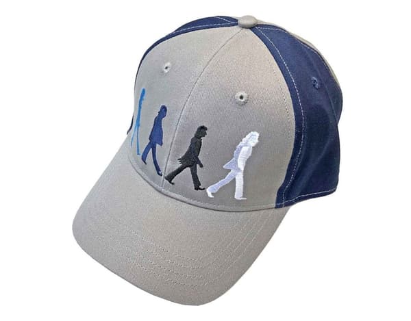 The Beatles Baseball Cap Abbey Road Figures Official 2 Tone Grey Blue Strapback One Size