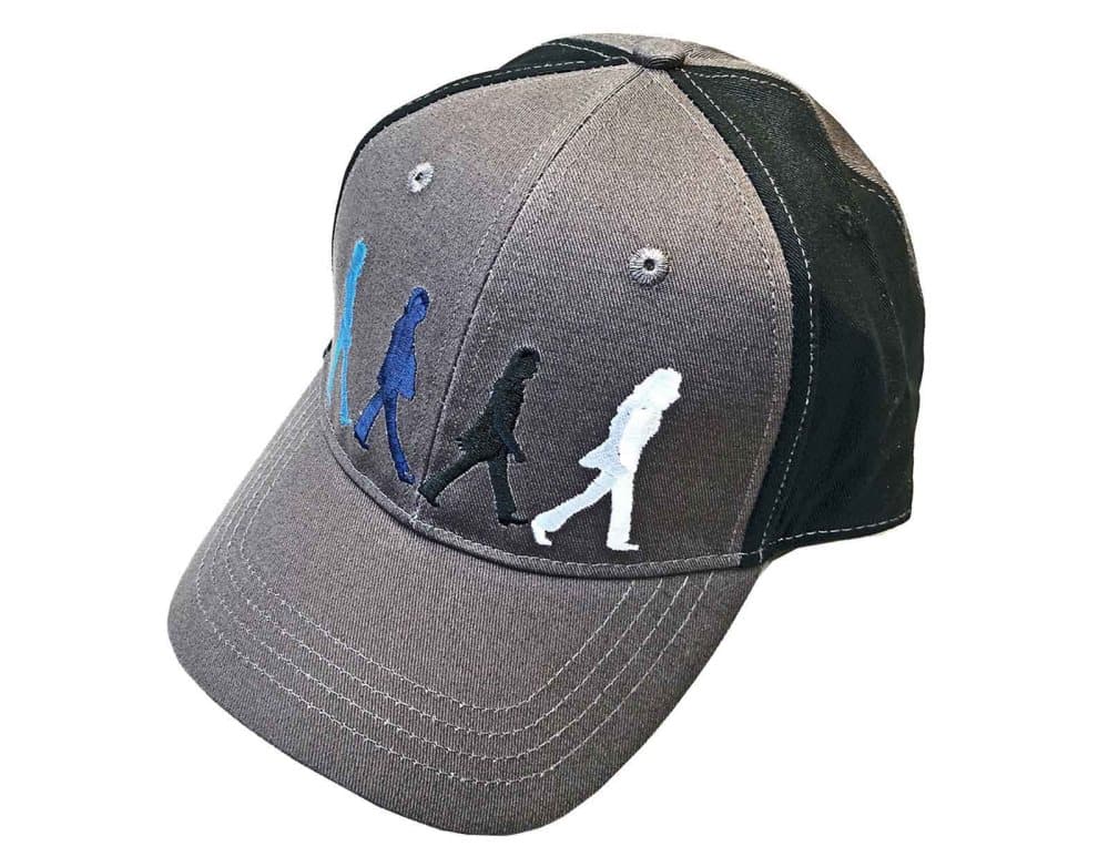 The Beatles Baseball Cap Abbey Road Figures Official 2 Tone Grey Strapback One Size