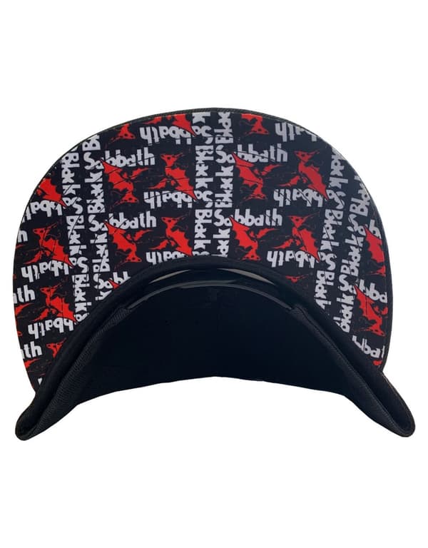 Black Sabbath Baseball Cap band Logo & Demon Official Black Snapback One Size