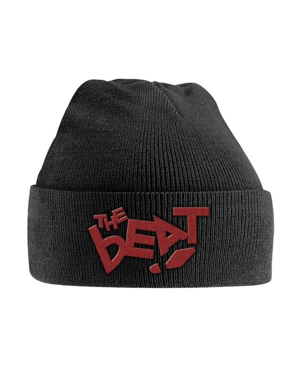 The Beat Beanie Hat Band Logo 2tone Official Black Embroidered One Size