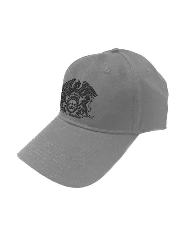 Queen Baseball Cap Black Classic Crest Official Grey Strapback One Size
