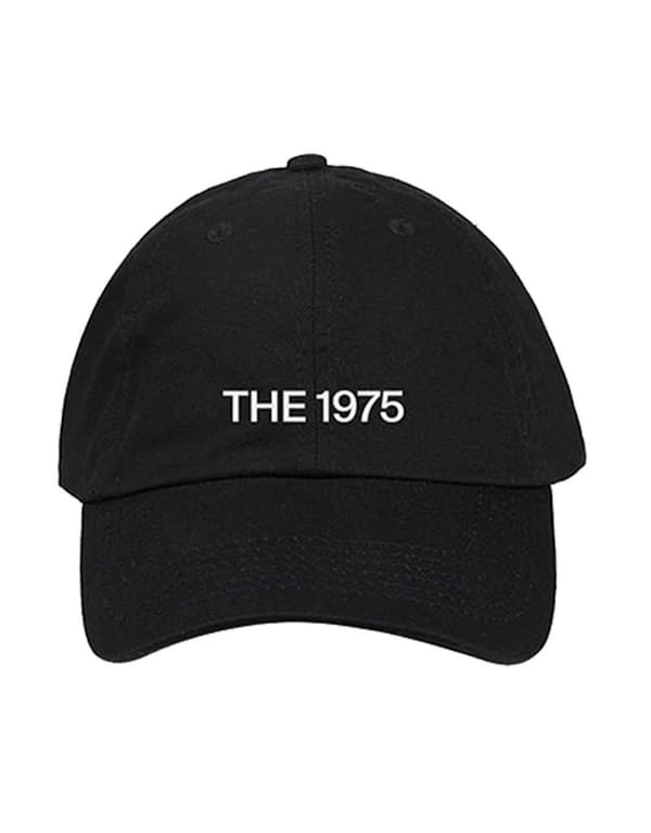 The 1975 Baseball Cap Band Logo Official Black Strapback One Size