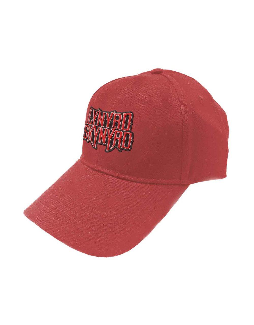 Lynyrd Skynyrd Baseball Cap Band Logo Official Red Strapback One Size