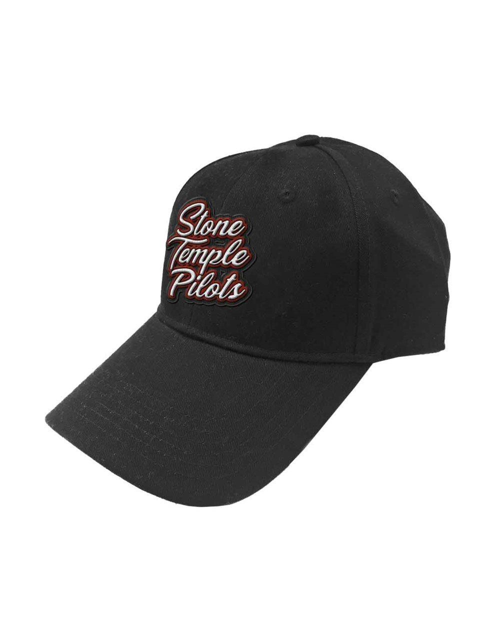 Stone Temple Pilots Baseball Cap Scroll Band Logo Official Black Strapback One Size