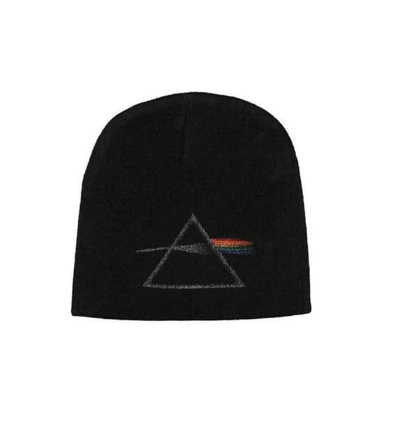 Pink Floyd Beanie Hat Cap Dark Side Of The Moon Album Logo Official Black One Size