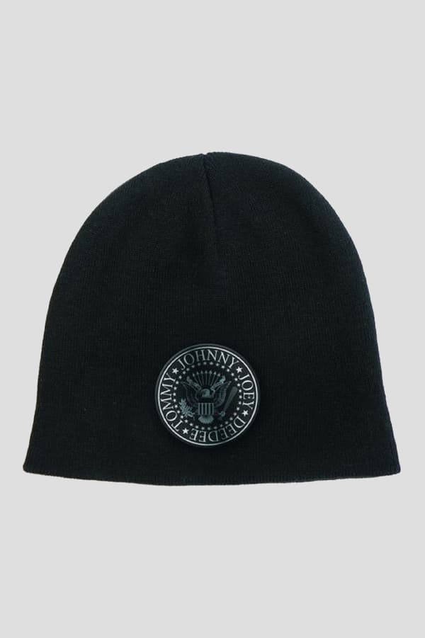 Ramones Beanie Hat Cap Presidential Seal band logo hey ho Official black One Size