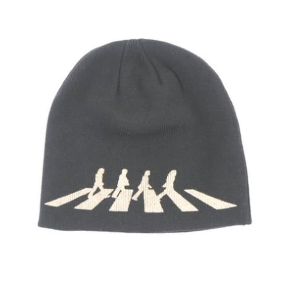 The Beatles Beanie Hat Cap Abbey Road Official black One Size