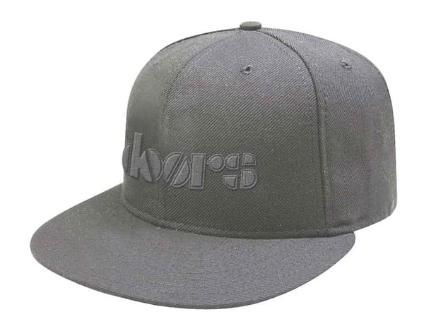 The Doors Baseball Cap Classic Band Logo Official Silver Grey Snapback One Size