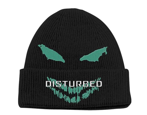 Disturbed Beanie Hat Green Face Band Logo Official Unisex One Size