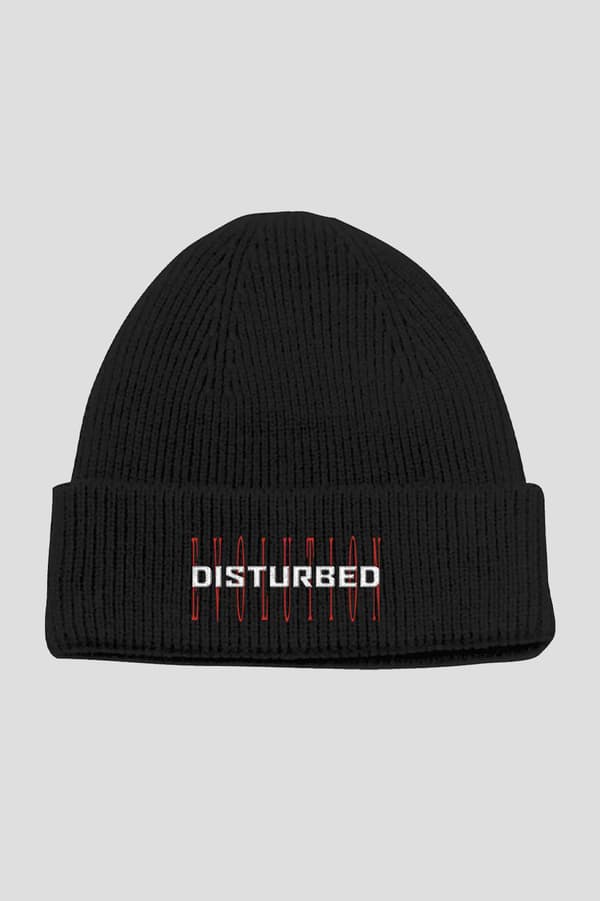 Disturbed Beanie Hat Evolution Band Logo Official Unisex One Size