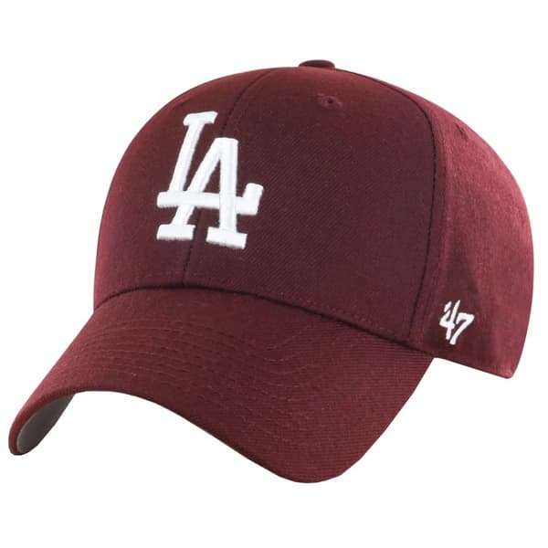 47 Brand Los Angeles Dodgers Cap B-MVP12WBV-KMA, basebollkeps, Unisex, vinröd, Storlek: One size