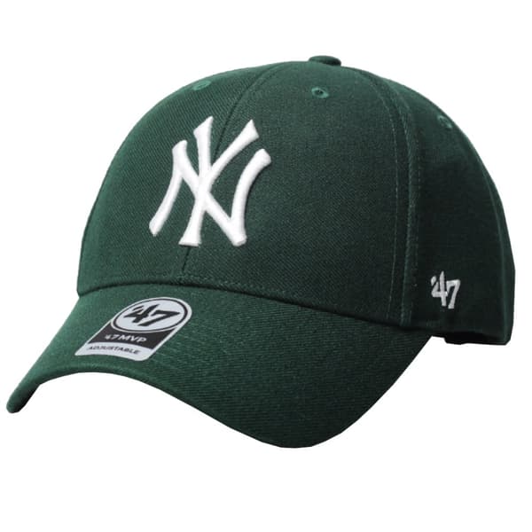 47 Brand New York Yankees MVP Cap B-MVPSP17WBP-DG, basebollkeps, Unisex, grön, Storlek: One size