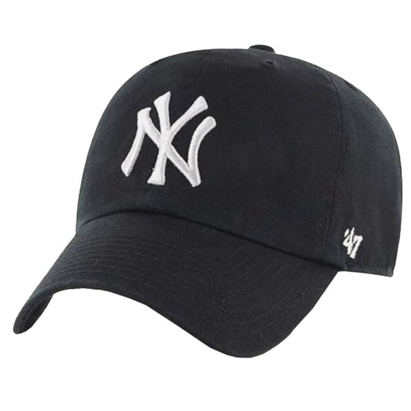47 Brand New York Yankees MLB Clean Up Cap B-RGW17GWS-BKD, basebollkeps, Man, svart, Storlek: One size