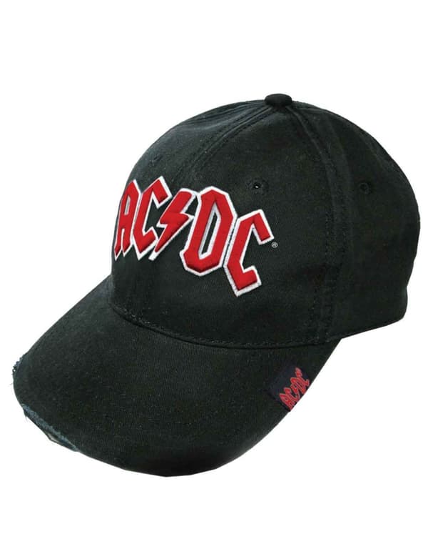 AC/DC Baseball Cap classic Red Band Logo Official Strapback Bomull