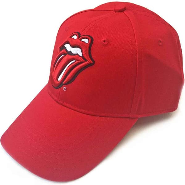 The Rolling Stones Baseball Cap Classic Tongue Band Logo Red Official One Size