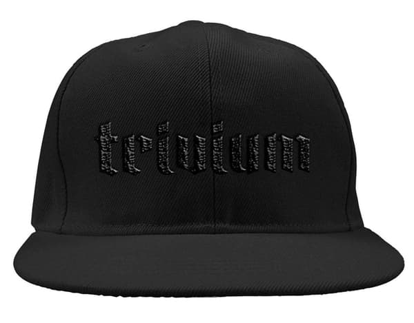 Trivium Baseball Cap Band Logo Blacl on Black Official Black Snapback One Size