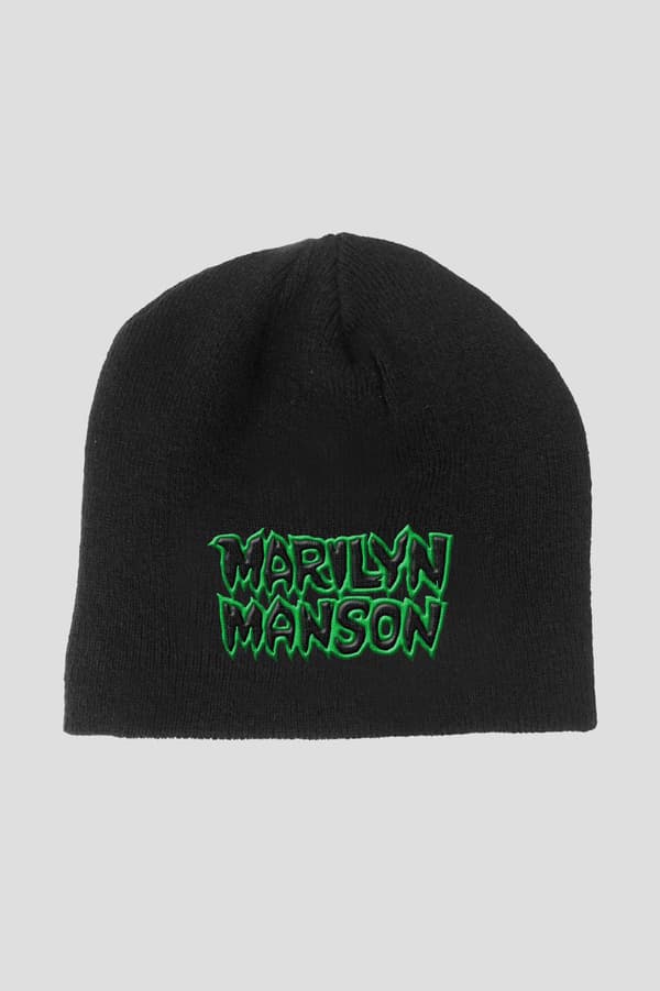 Marilyn Manson Beanie Hat Band Logo say10 Official Black One Size