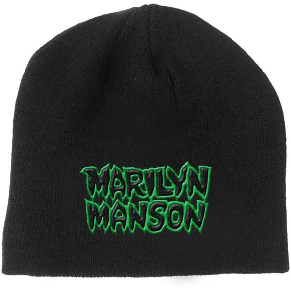 Marilyn Manson Beanie Hat Band Logo say10 Official Black One Size