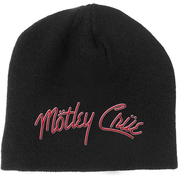 Motley Crue Beanie Hat Band Logo Shout at the Devil Official Black One Size